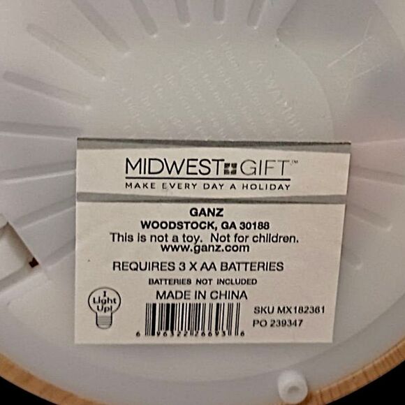 Christmas Snow Globe Lighted Swirling Glitter Santa Claus Reindeer Sleigh Ganz - Picture 6 of 16